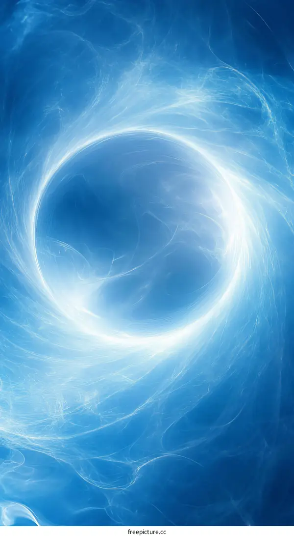 Abstract Blue Energy Sphere Illustration