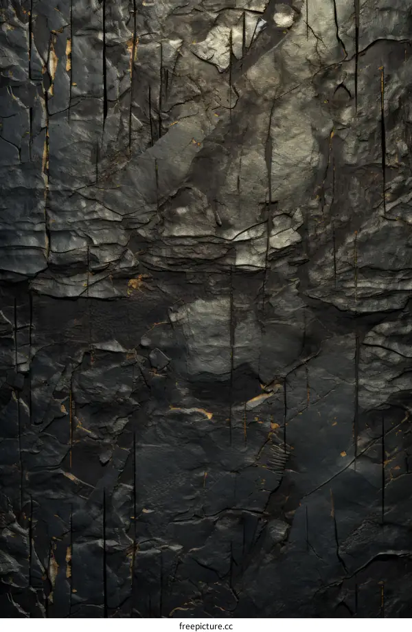 Black and gold cracked and distressed wood grain texture