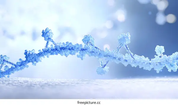 3D Illustration of Molecular Structure