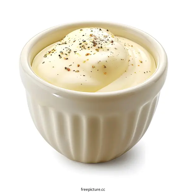 A bowl of mayonnaise