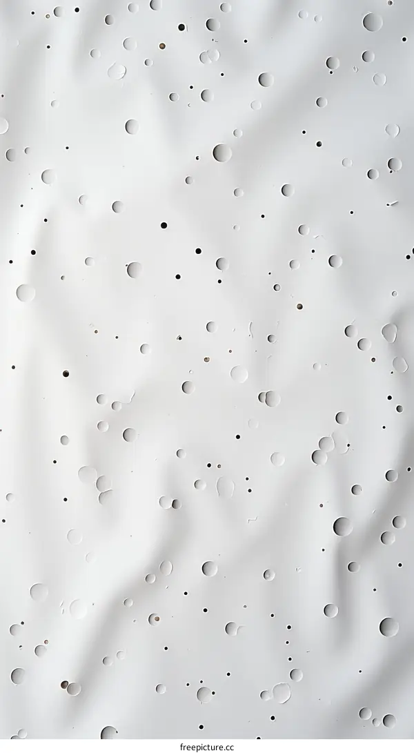 White surface with a pattern of holes