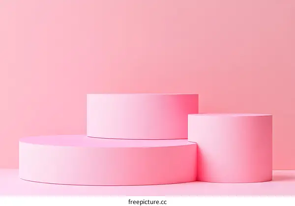 Pink Cylindrical Display Stands