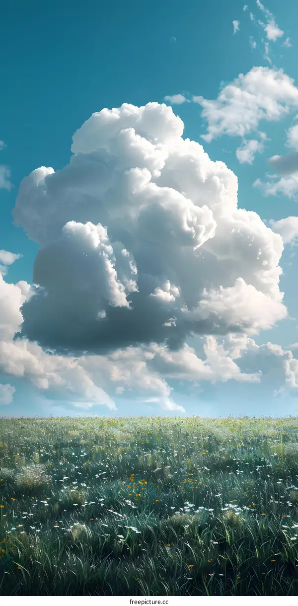 White clouds over the prairie