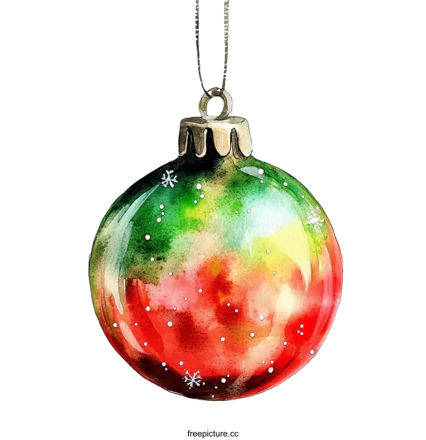 [Transparent Background PNG]Watercolor Christmas Ornament Illustration