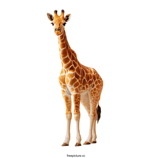 [Transparent Background PNG]Adorable Giraffe in Nature Portrait