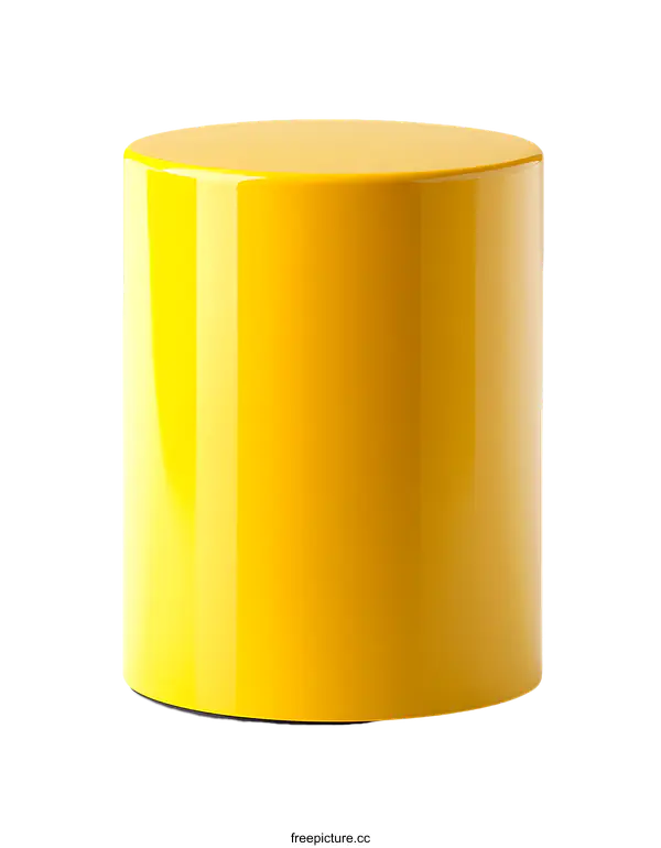[Transparent Background PNG]Yellow Cylindrical Display Stand
