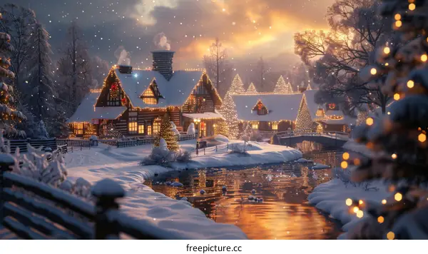 Snowy Christmas Village