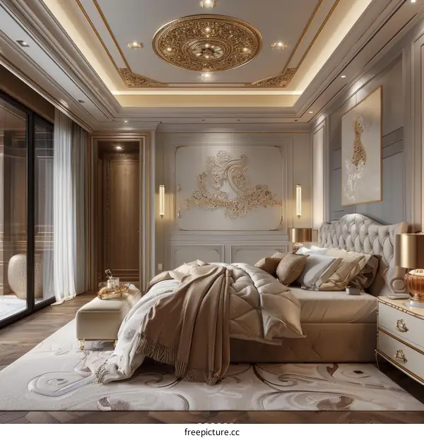 Luxury Bedroom Interior Design Illustration