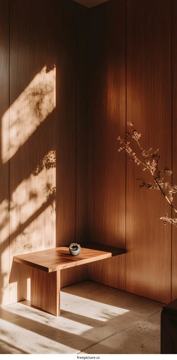 Minimalist Wooden Interior Design with Natural Light