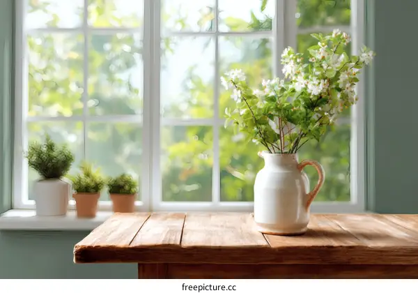 Springtime Windowsill Decor with Flowers