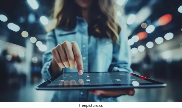 Woman using a digital tablet