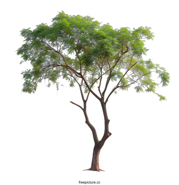 [Transparent Background PNG]Green Tree Isolated On White Background