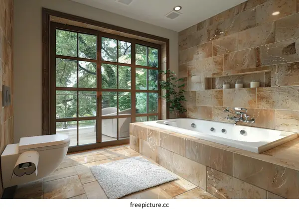 Tranquil Bathroom Sanctuary of Modern Luxe