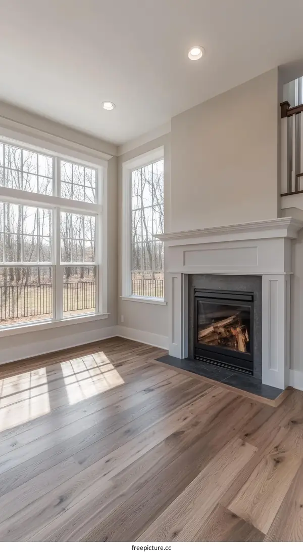 Modern Farmhouse Living Room with Hardwood Floors