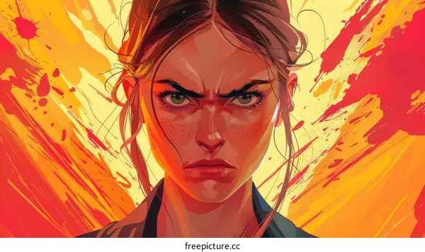 portrait of a determined young woman