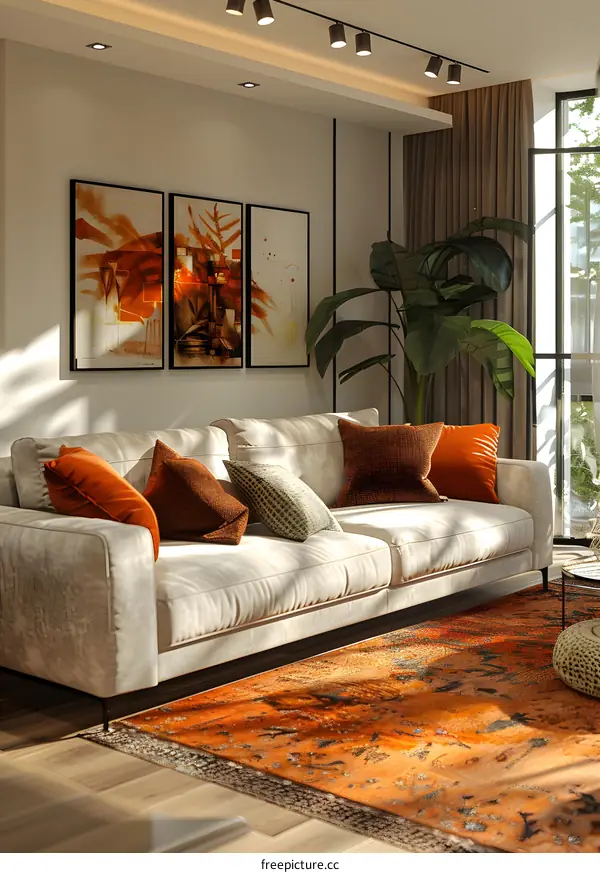 Modern minimalist living room