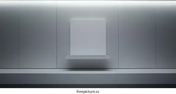 Minimalist Blank Canvas with Shelf and Wall