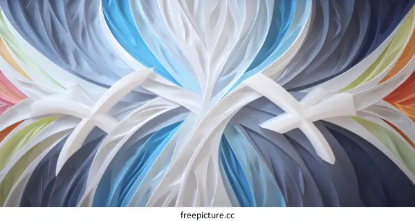 Abstract Colorful Intertwined Shapes