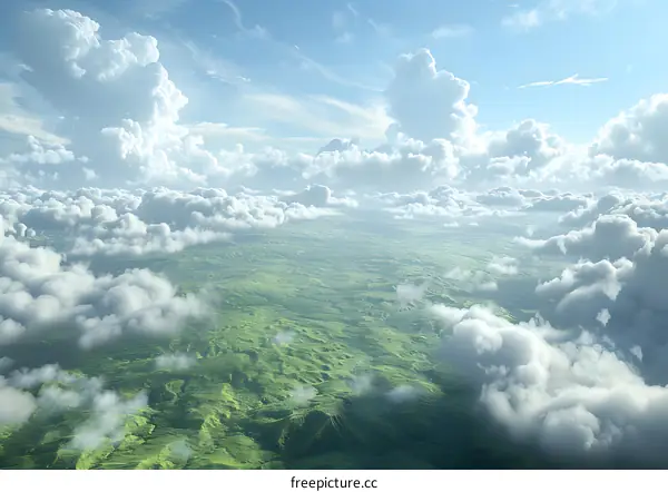 The Earth from above the clouds