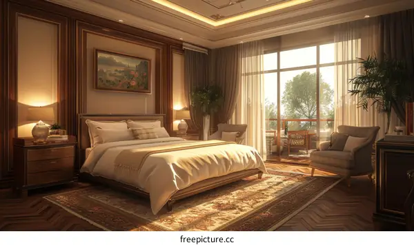 Luxury Bedroom Interior Design Illustration