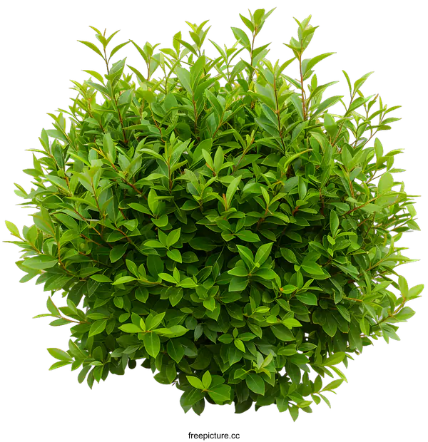 [Transparent Background PNG]Green Bush Top View Isolated on White Background