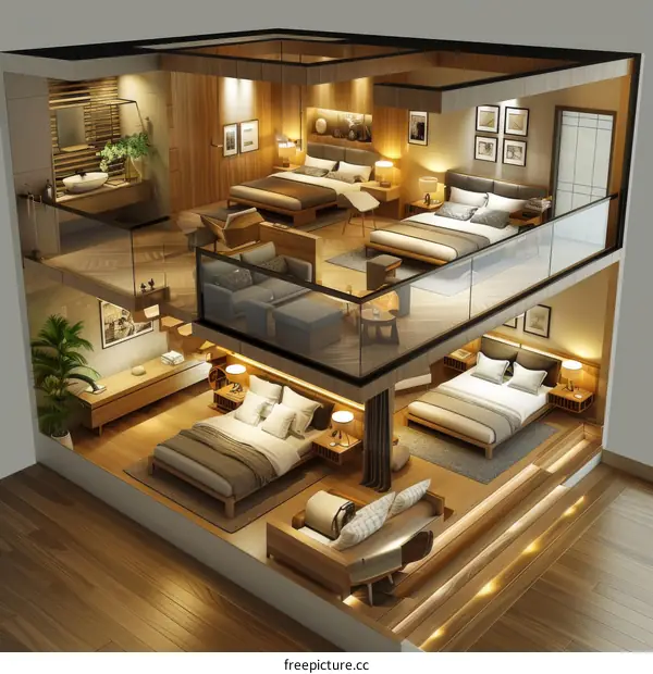 Relaxing Tatami Room with Abundant Storage and Natural Lighting