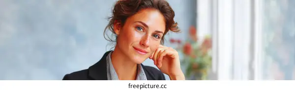 Confident Woman in Business Suit