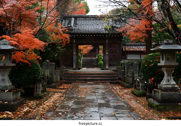 A beautiful picture of a temple in Japan