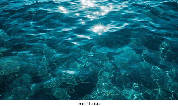 Sparkling Turquoise Water Surface