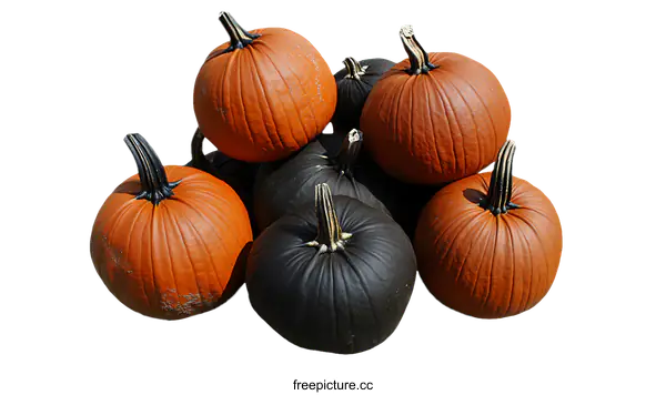 [Transparent Background PNG]Autumn Harvest Pumpkins Pile