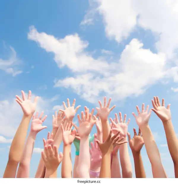 Children Reaching for the Sky
