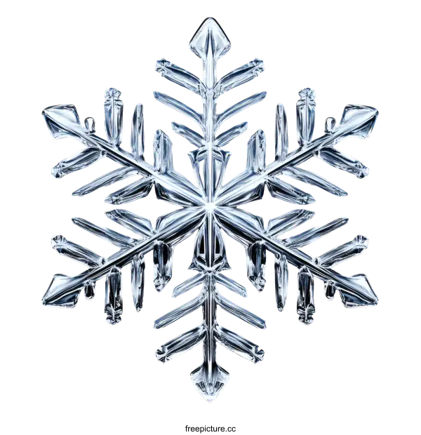 [Transparent Background PNG]Magnificent Detailed Snowflake Structure