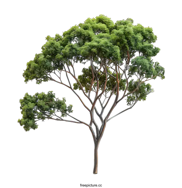 [Transparent Background PNG]Green Tree Isolated on White Background