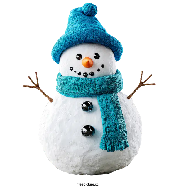 [Transparent Background PNG]Cute Snowman in Winter Wonderland