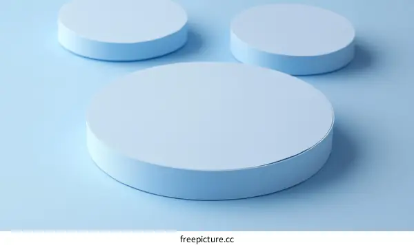 Light Blue Geometric Shapes Abstract Background