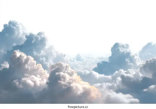 A Majestic View of Fluffy Clouds in the Sky