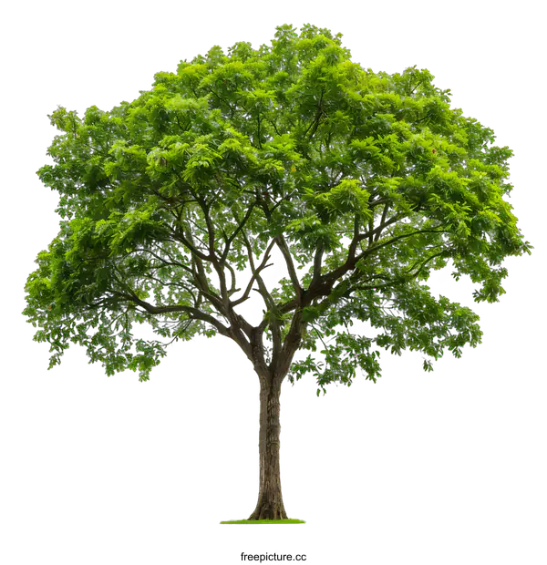 [Transparent Background PNG]Isolated Green Tree With White Background