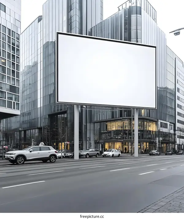 Blank Billboard Mockup in City
