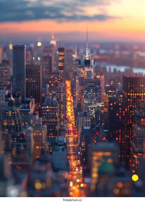 New York City Skyline Photography at Dusk