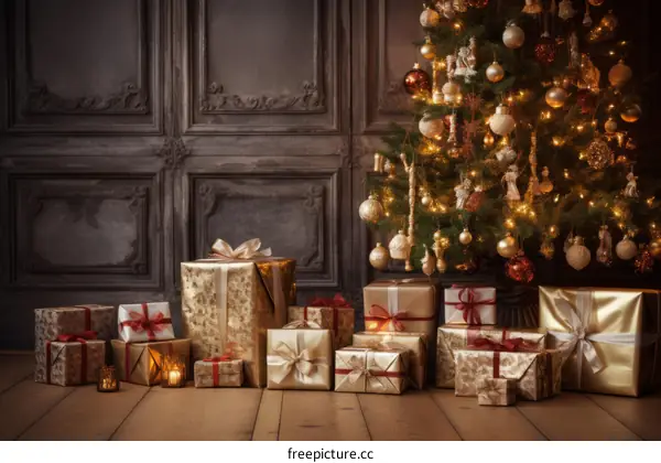 Christmas tree with presents