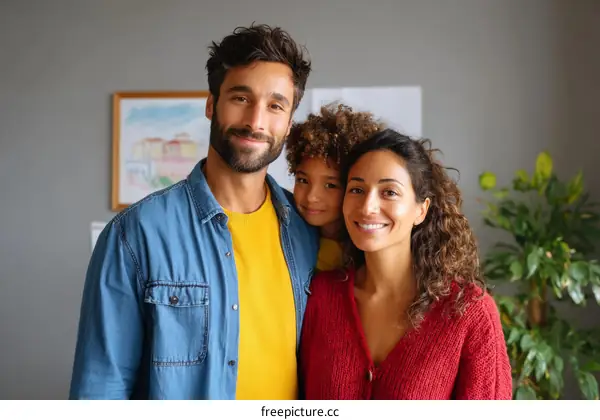 Happy Family Portrait with Smile