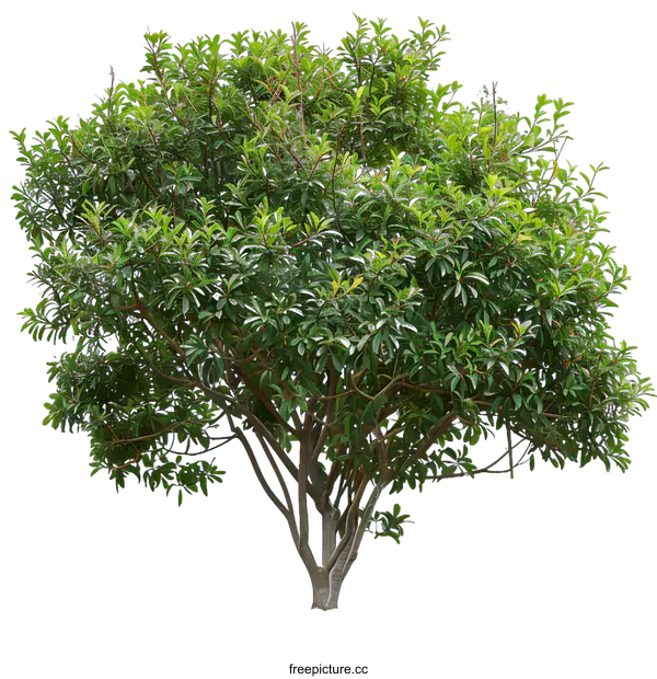 [Transparent Background PNG]Green Tree with White Background