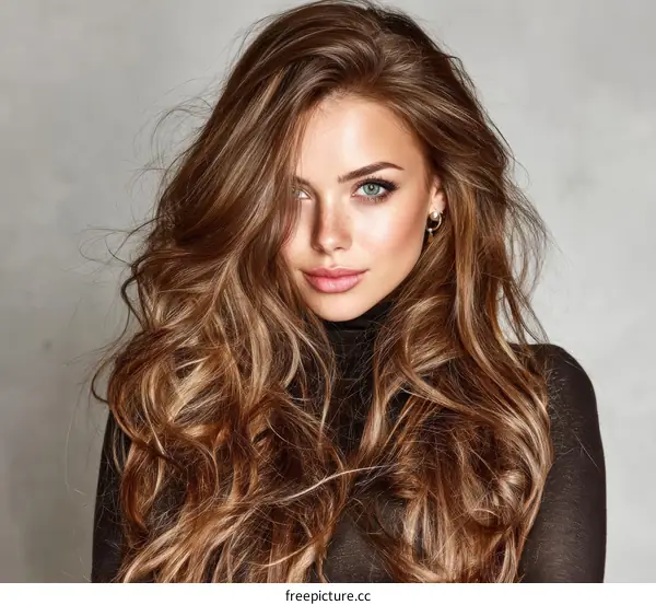 Beautiful Woman with Stunning Curly Hair