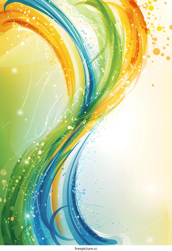 Abstract Colorful Waves Background