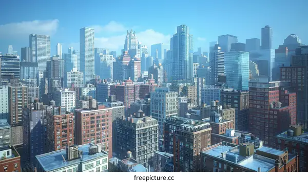 Cityscape Skyline Architectural Illustration