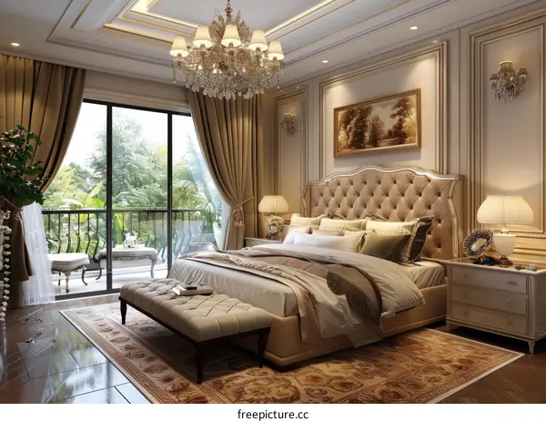 Luxury Bedroom Interior Design with Balcony View