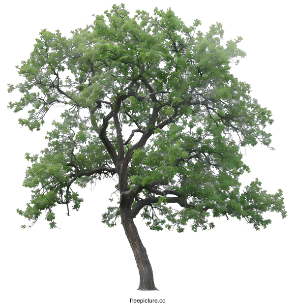 [Transparent Background PNG]Green Tree Isolated on White Background