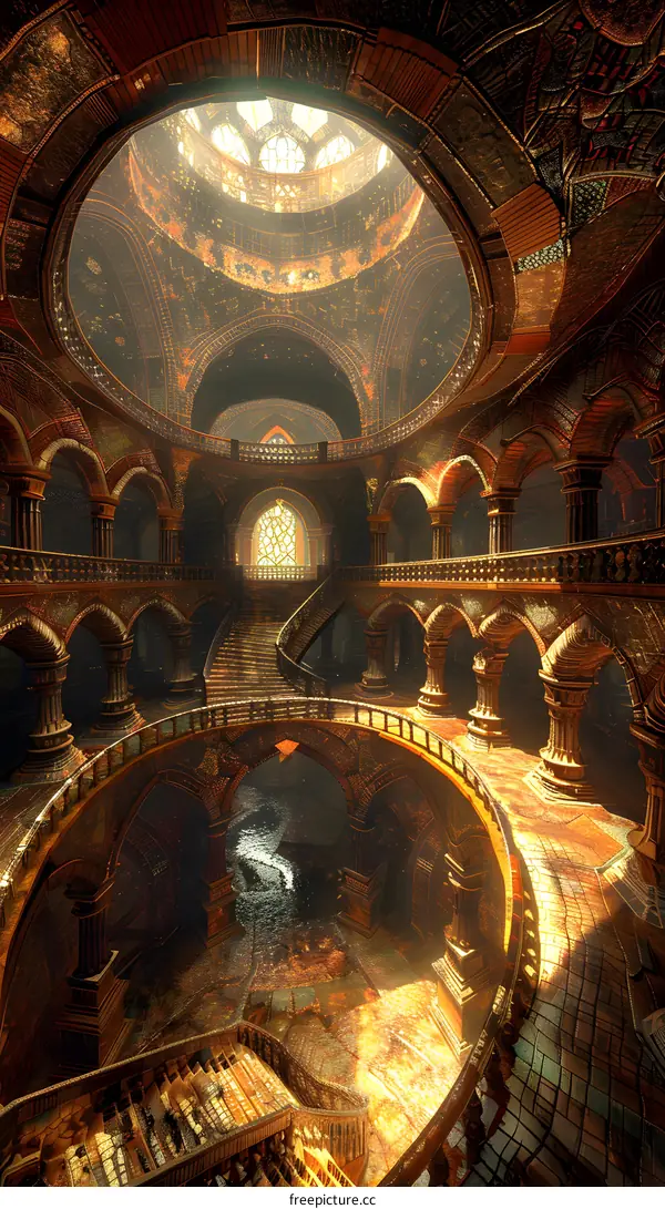 ornate interior of a fantasy palace