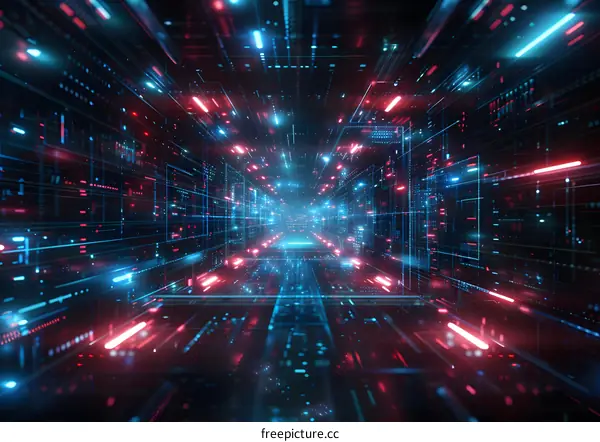 Abstract Digital Tunnel Background