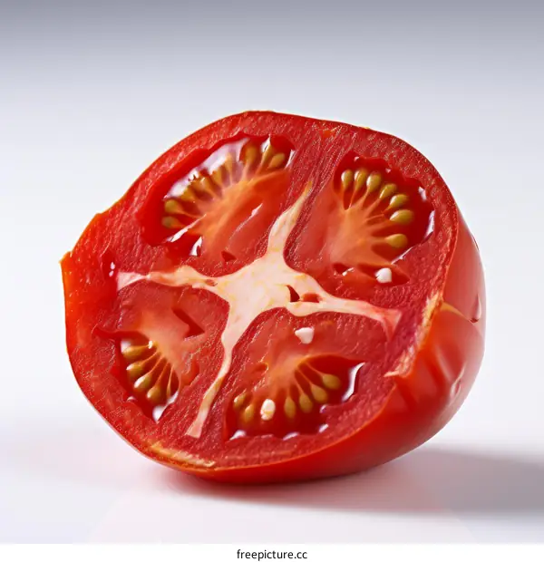 A cross section of a tomato
